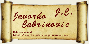 Javorko Čabrinović vizit kartica